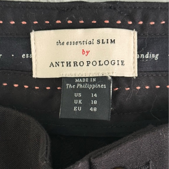 Anthropologie The Essential Slim Trousers in Black - Picture 4 of 5